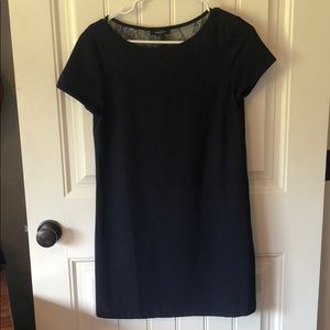 Navy blue dress with lace on back